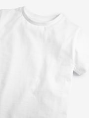 White Short Sleeve T-Shirts 5 Pack (3-16yrs) - Image 4 of 4