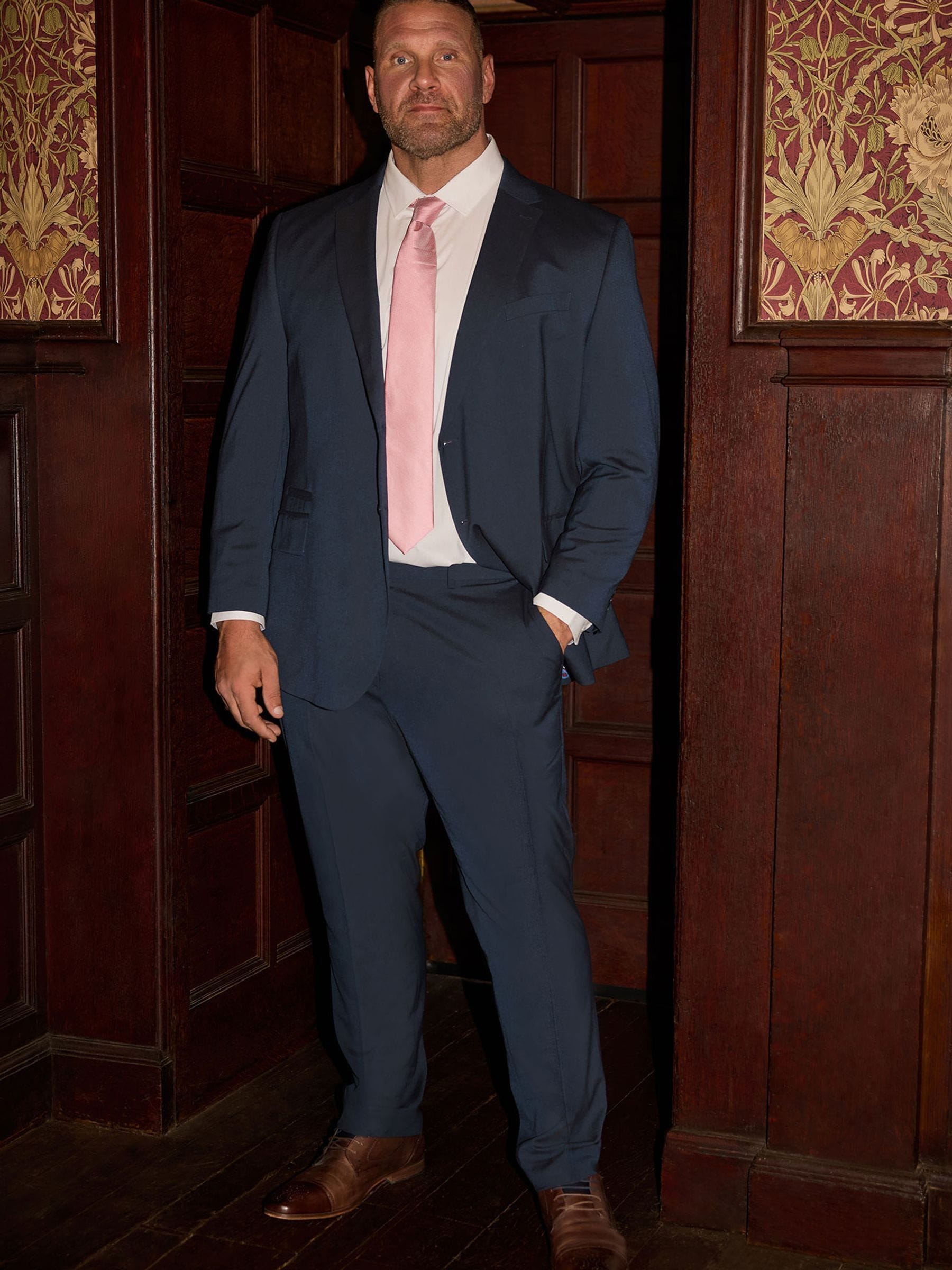 Badrhino Big & Tall Men's Blue Core Suit Jacket - Image 3