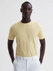 Reiss Lemon Bless Cotton Crew Neck T-Shirt - Image 1 of 6