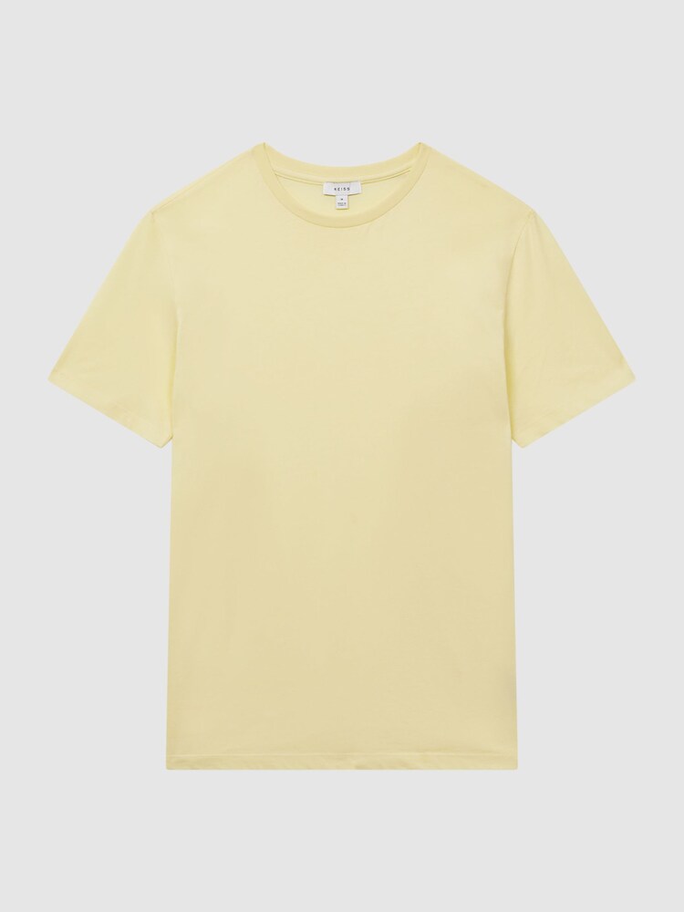 Reiss Lemon Bless Cotton Crew Neck T-Shirt - Image 2 of 6 Reiss Lemon Bless Cotton Crew Neck T-Shirt - Image 2 of 6