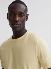 Reiss Lemon Bless Cotton Crew Neck T-Shirt - Image 4 of 6