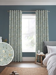 Laura Ashley Jade Green Summer Palace Made to Measure 100% Cotton Curtains - Image 2 of 5