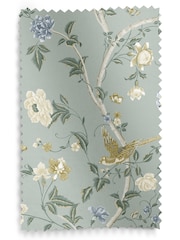 Laura Ashley Jade Green Summer Palace Made to Measure 100% Cotton Curtains - Image 6 of 6