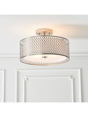 Gallery Home Silver Flush Ceiling Fitting Keela Ceiling Light - Image 2 of 7