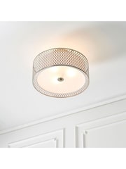 Gallery Home Silver Flush Ceiling Fitting Keela Ceiling Light - Image 3 of 7