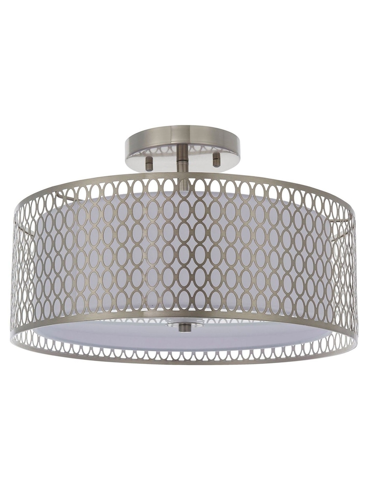 Gallery Home Silver Flush Ceiling Fitting Keela Ceiling Light - Image 7 of 7