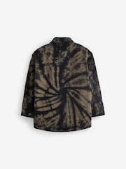 Black/Brown Tiedye Printed Overshirt (3-16yrs) - Image 7 of 9