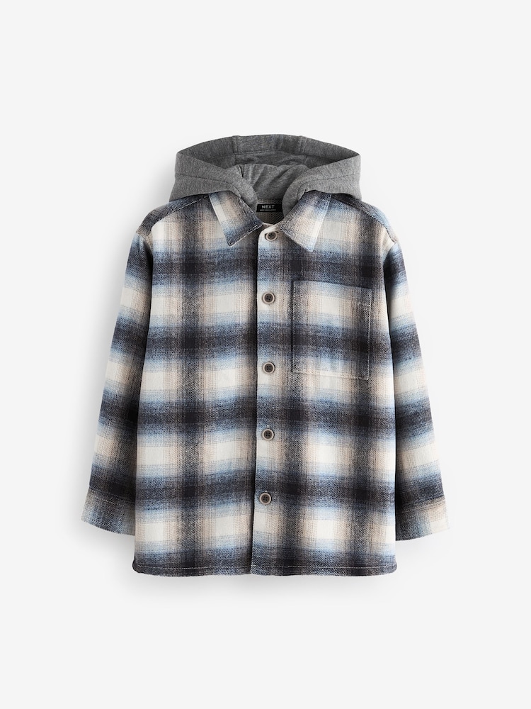 Mono Check Hooded Overshirt (3-16yrs) - Image 1 of 3