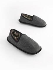 Charcoal Grey Closed Back Slippers - Image 1 of 7