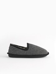 Charcoal Grey Closed Back Slippers - Image 2 of 7