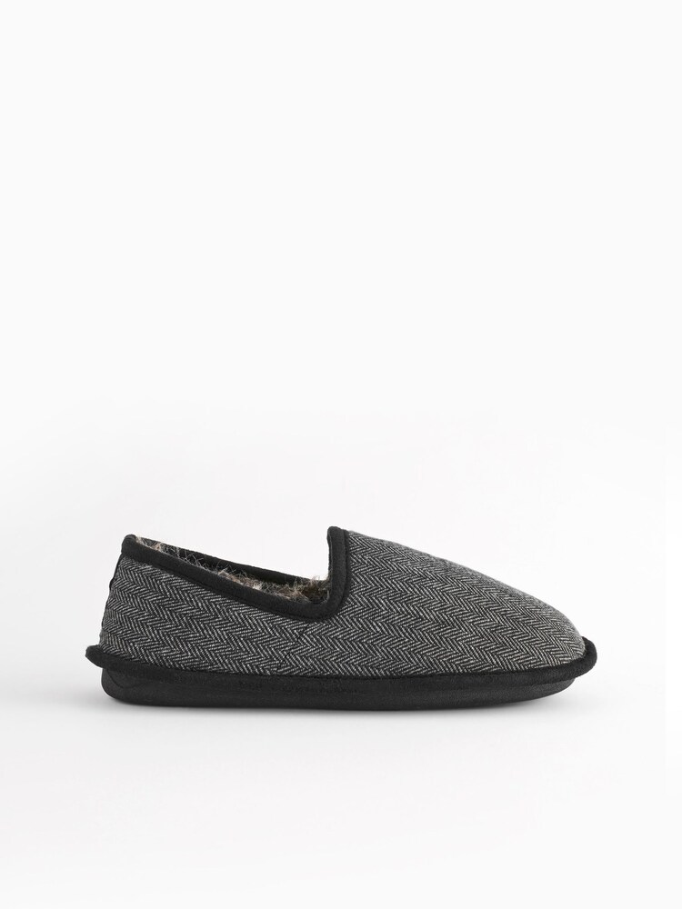 Charcoal Grey Closed Back Slippers - Image 2 of 7