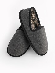 Charcoal Grey Closed Back Slippers - Image 4 of 7