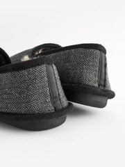 Charcoal Grey Closed Back Slippers - Image 5 of 7