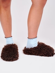 Loungeable Light Brown Cosy Mule Slippers - Image 2 of 4