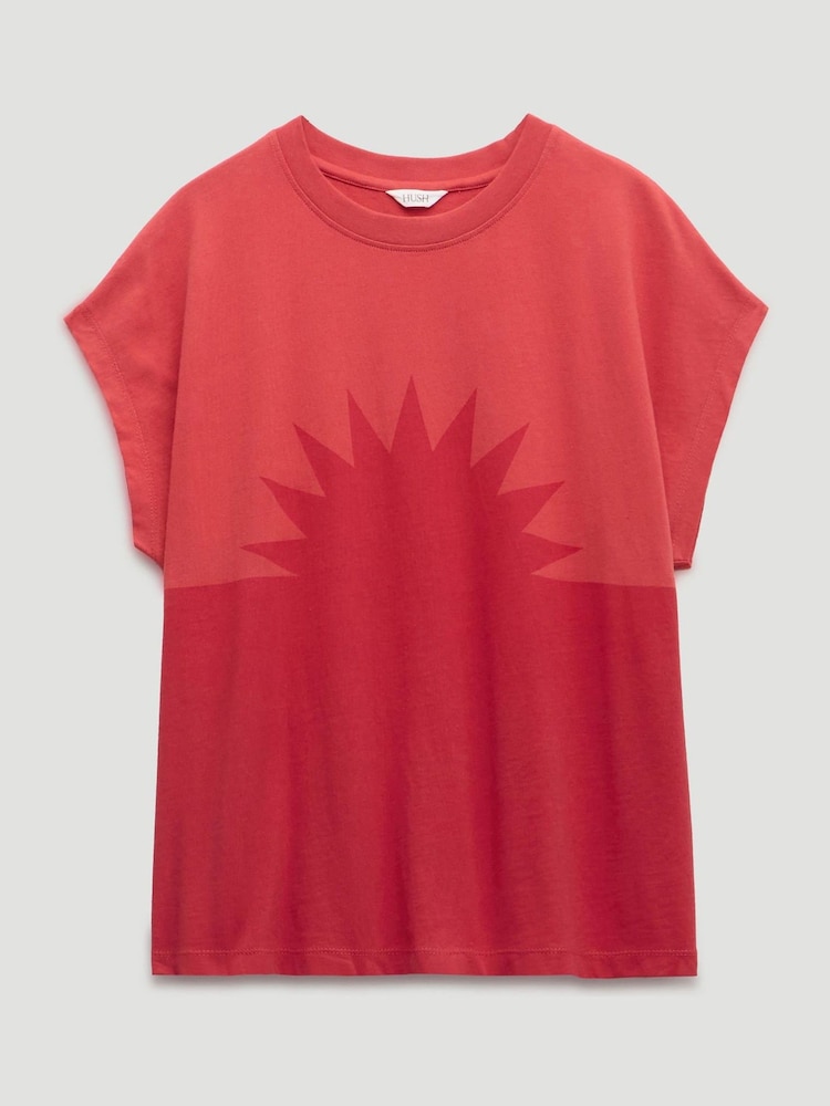 Hush Red Sunburst Graphic Sleeveless T-Shirt - Image 7 of 7
