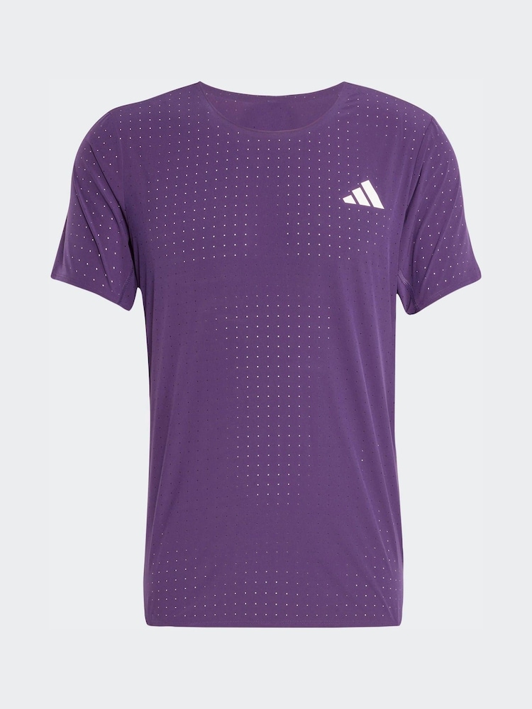 adidas Purple Adizero Running T-Shirt - Image 6 of 6 adidas Purple Adizero Running T-Shirt - Image 6 of 6