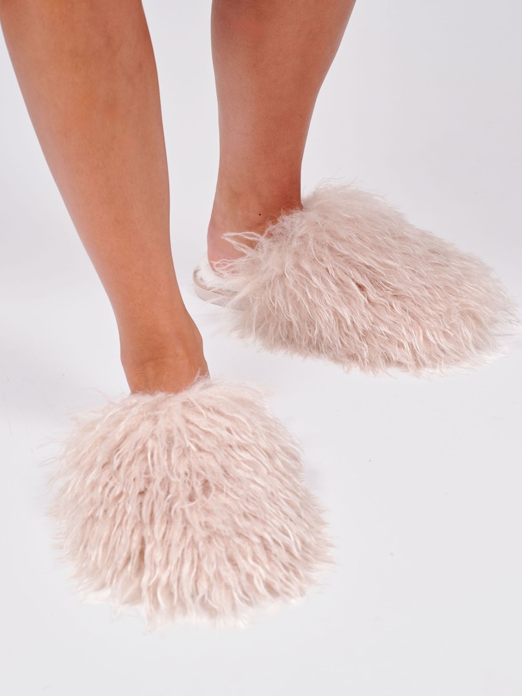 Loungeable Faux Mongolian Fur Slippers - Bild 2 von 3