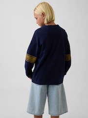 Gap Navy Heavyweight Oversized Graphic T-Shirt (4-13yrs) - Image 2 of 5
