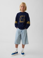 Gap Navy Heavyweight Oversized Graphic T-Shirt (4-13yrs) - Image 3 of 5