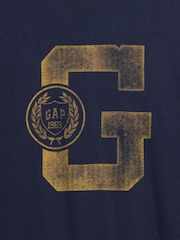 Gap Navy Heavyweight Oversized Graphic T-Shirt (4-13yrs) - Image 5 of 5
