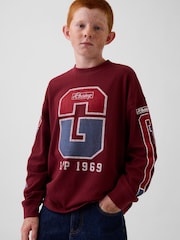 Gap Red Heavyweight Oversized Graphic T-Shirt (4-13yrs) - Image 1 of 5