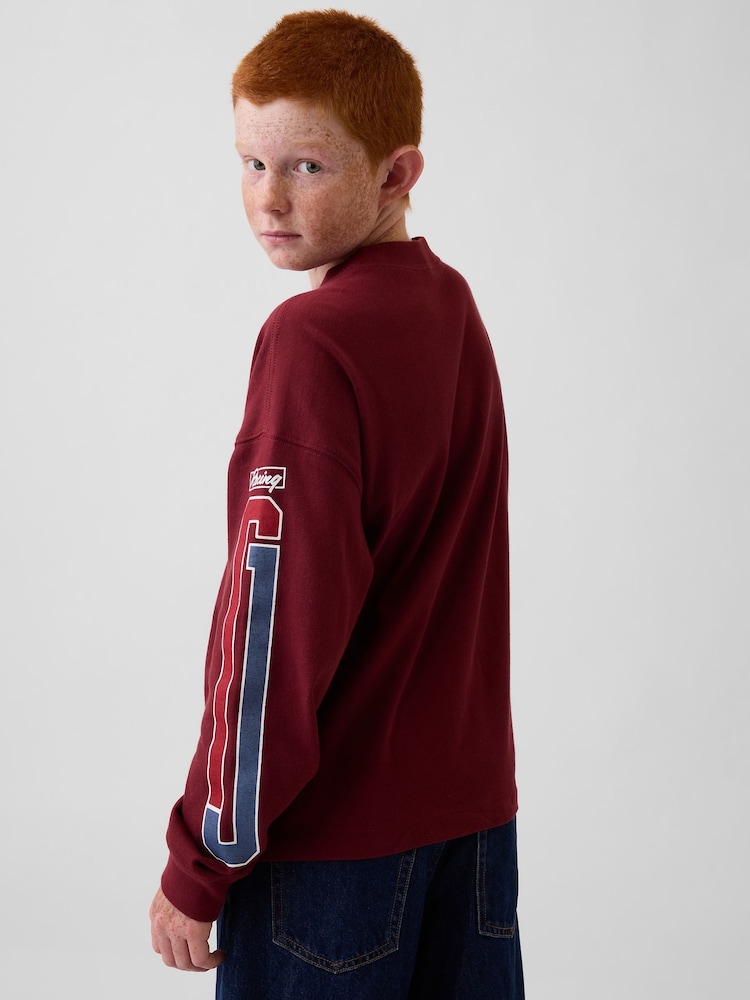 Gap Red Heavyweight Oversized Graphic T-Shirt (4-13yrs) - Image 2 of 5