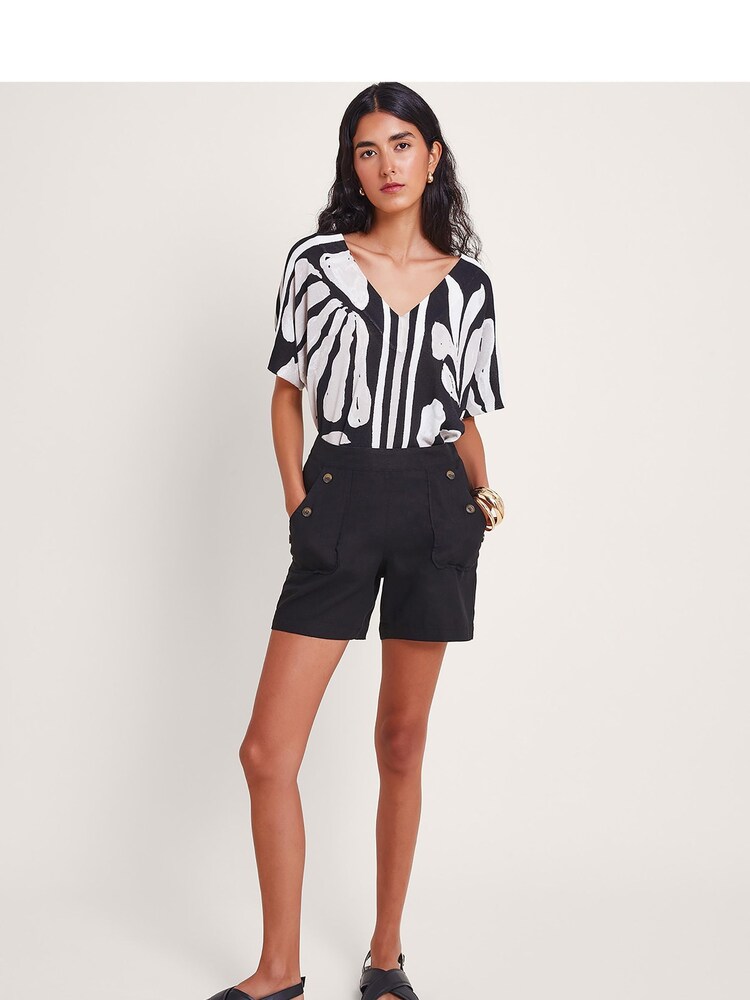 Monsoon Black Relaxed Harper Shorts - Image 2 of 5