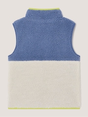 Monsoon Blue Colourblock Borg Fleece Gilet - Image 2 of 3