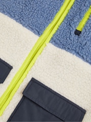 Monsoon Blue Colourblock Borg Fleece Gilet - Image 3 of 3