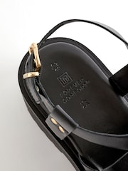 Black Forever Comfort® Chunky Strappy Sandals - Image 10 of 10