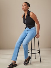 Black Forever Comfort® Chunky Strappy Sandals - Image 4 of 10