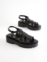Black Forever Comfort® Chunky Strappy Sandals - Image 5 of 10
