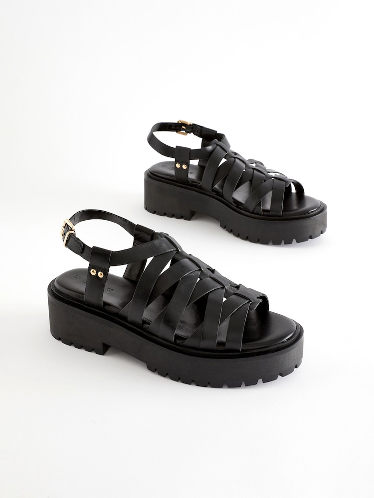 Black Forever Comfort® Chunky Strappy Sandals - Image 5 of 10