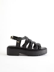 Black Forever Comfort® Chunky Strappy Sandals - Image 6 of 10