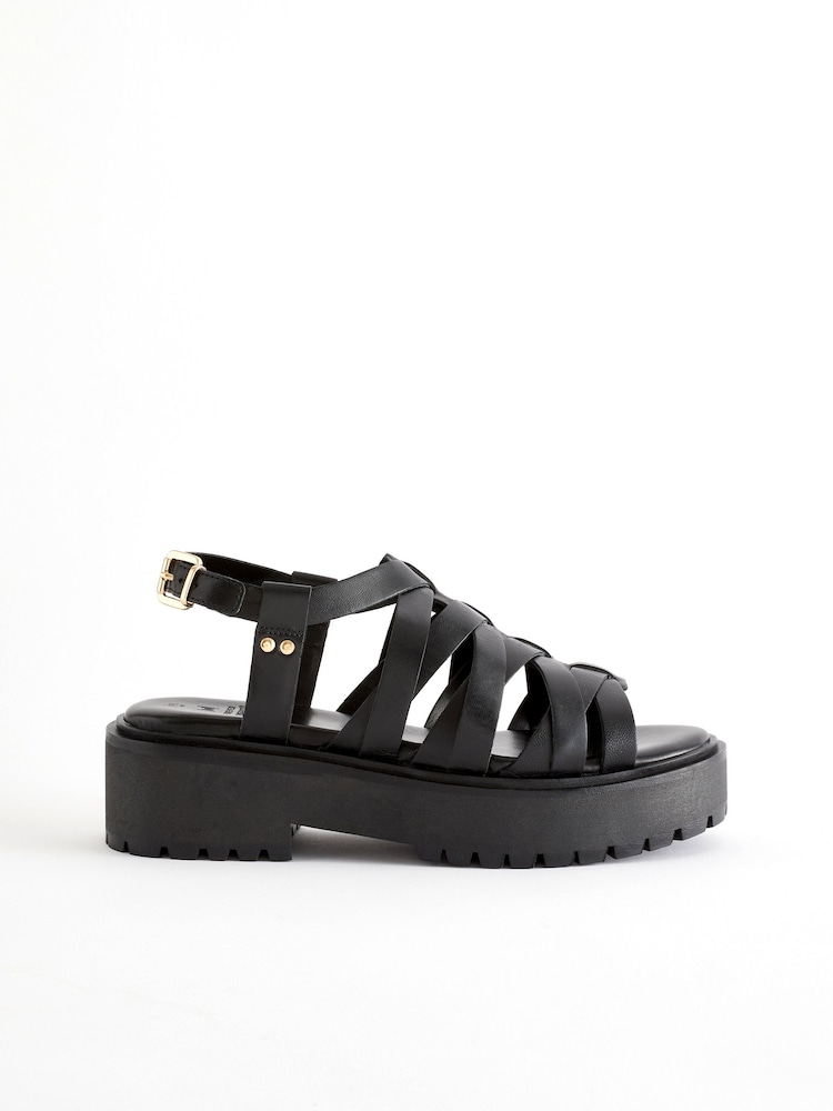 Black Forever Comfort® Chunky Strappy Sandals - Image 6 of 10