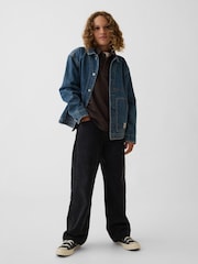 Gap Brown Heavyweight Relaxed Polo Shirt (4-13yrs) - Image 3 of 5