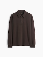 Gap Brown Heavyweight Relaxed Polo Shirt (4-13yrs) - Image 4 of 5