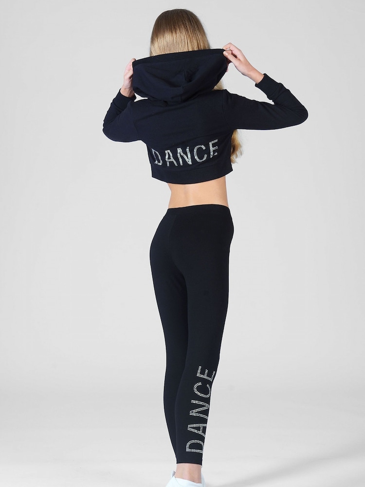 بنطلون ضيق بكلمة Dance مرصعة بالألماس - Image 3 of 5