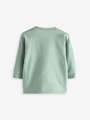 Grün Bauernhof - Langärmliges T-Shirt mit Charakteren aus 100 % Baumwolle (3 Monate – 7 Jahre) - Bild 2 von 3