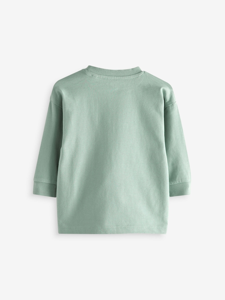 Grün Bauernhof - Langärmliges T-Shirt mit Charakteren aus 100 % Baumwolle (3 Monate – 7 Jahre) - Bild 2 von 3 Grün Bauernhof - Langärmliges T-Shirt mit Charakteren aus 100 % Baumwolle (3 Monate – 7 Jahre) - Bild 2 von 3