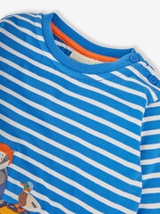 JoJo Maman Bébé Blue Badger Appliqué Top - Image 3 of 4