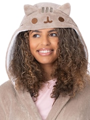 Vanilla Underground Brown Pusheen Cat Barbie Ladies Robe - Image 9 of 9