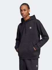 adidas Originals Black Trefoil Essentials Loose Hoodie - Image 1 of 6