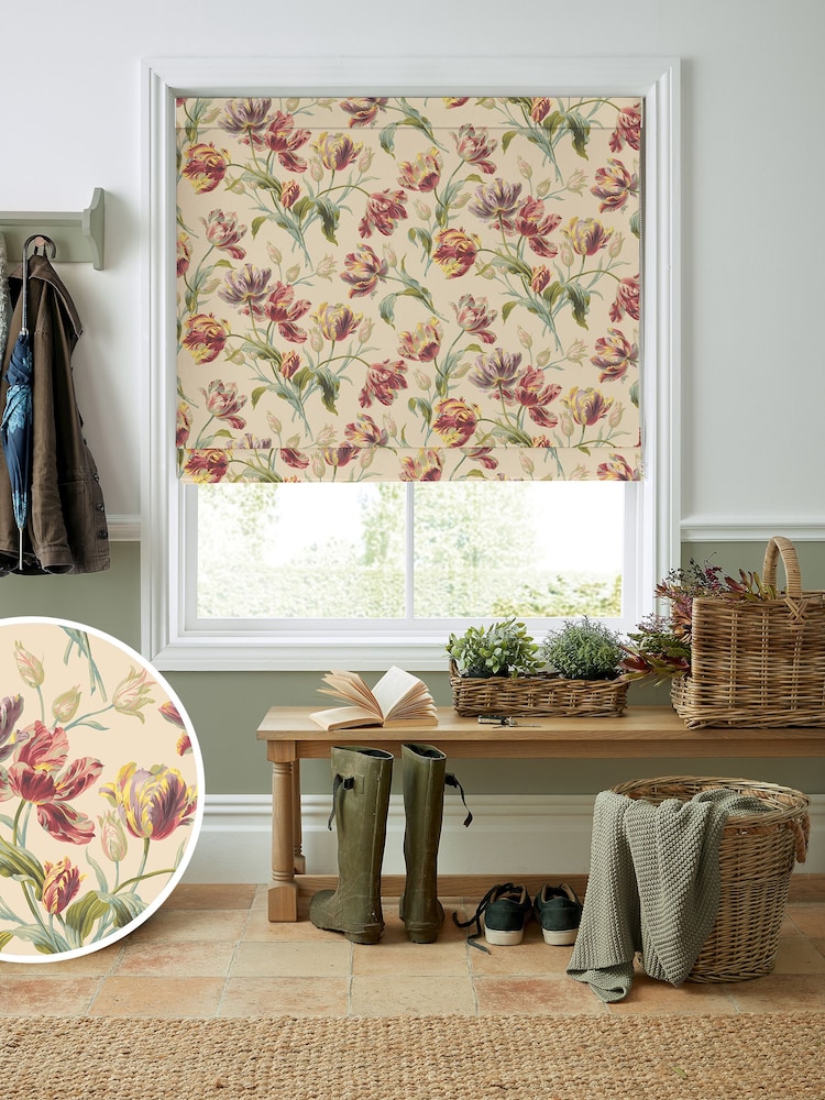 Laura Ashley Red Gosford Cranberry Made to Measure Roman Blind - Image 1 of 6