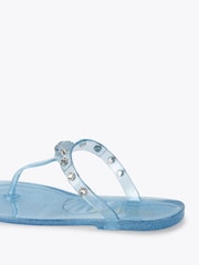 Kurt Geiger London Blue Maddison T-Bar Sandals - Image 4 of 5