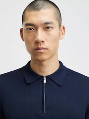 River Island Blue Slim Fit Essential Polo Shirt - Image 3 of 4