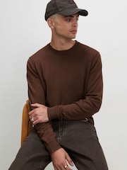 River Island Orange Slim Fit Crew Neck Sweater - Image 1 of 2