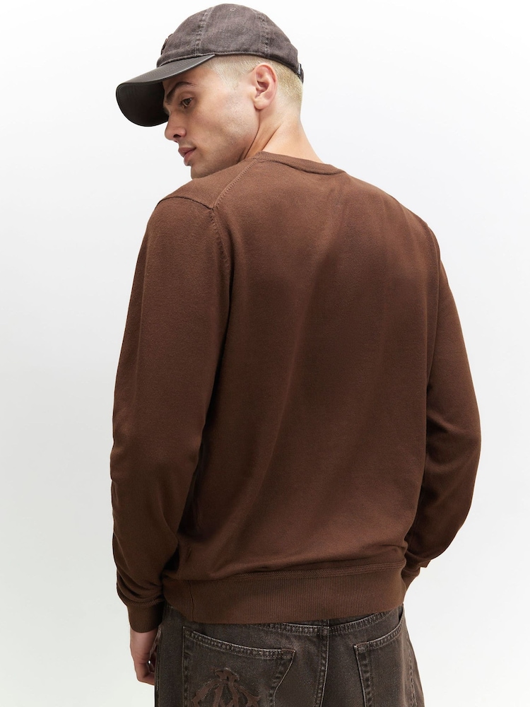 River Island Orange Slim Fit Crew Neck Sweater - Image 2 of 2
