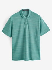 Teal Blue Active Mesh Golf Polo Shirt - Image 6 of 8
