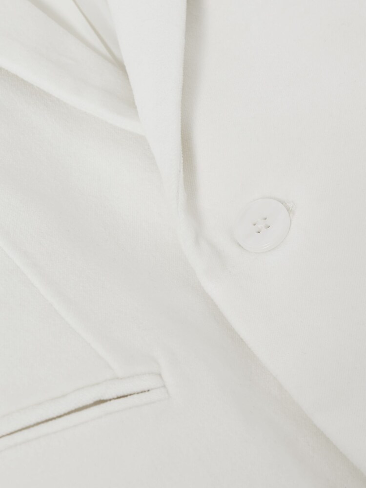 Reiss Ivory Apsara 9-14 yrs Slim Fit Velvet Single Breasted Blazer - Image 7 of 7 Reiss Ivory Apsara 9-14 yrs Slim Fit Velvet Single Breasted Blazer - Image 7 of 7